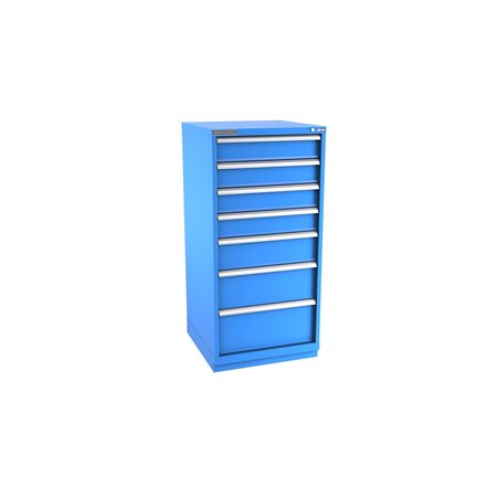 CHAMPION TOOL STORAGE Modular Tool Cabinet, 7 Drawer, Blue, Steel, 28 in W x 28-1/2 in D x 59-1/2 in H S27000701ILCFTB-BB
